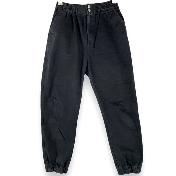 Carmar Black Cotton Twill Joggers size 10 - Picture 2 of 9